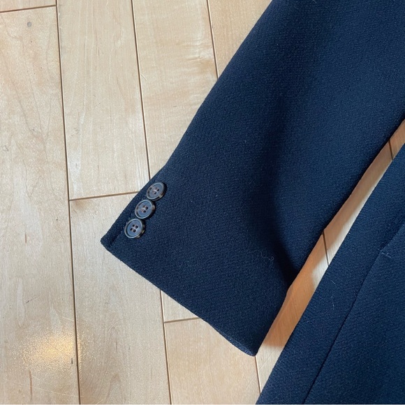 J. Crew Classic Lady Day Navy Blue Wool Blend Mid-Weight Coat Classic Old Money - Picture 6 of 15